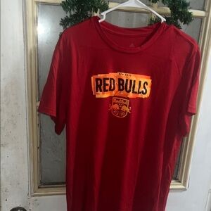 NWT Adidas Red bulls T-Shirt with Orange Logo